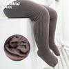 Mallas gruesas de invierno para niña con forro polar, pantimedias cálidas de color sólido al por mayor para otoño e invierno, mallas de algodón Clase A para bebé