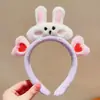 Diadema de felpa estilo coreano para niños, diadema linda de conejita para niña, no daña el cabello, pasador, tocado, banda para el cabello