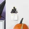 Adesivo de Interruptor para Quarto e Sala de Estar Estilo Conto de Fadas Sombrio Caveira de Halloween Decoração de Atmosfera Adesivo de Parede
