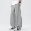 Ropa para Hombre Fengshe / Primavera 2026 Pantalones de Chándal de Punto Holgado para Hombre con Pierna Ancha y Diseño Curvo Pantalones Casuales Pantalones Largos de Pierna Ancha Pantalones con Hoja Curva Hombre
