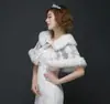 Vestido de novia, chal de lana para boda, cheongsam de invierno, vestido de dama de honor, chal de piel sintética, capa de otoño e invierno