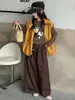 Conjunto de Chaleco de Cuero y Pantalones para Niñas 2026 Nuevas Llegadas de Otoño Tallas Mediana y Grande Estilo Coreano Pantalones de Pierna Ancha a Cuadros Conjunto de Tres Piezas en Capas