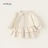 Colección de Vestidos de Primavera y Otoño para Niñas Vestido Dulce de Manga Larga con Volantes para Niñas Ropa Infantil Youbao