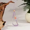Colgante de Cadena para Teléfono Móvil de Amatista Natural Correa de Muñeca Anti-Pérdida Estilo Chino Correa de Lanyard de Alta Gama para Teléfono Móvil de Mujer Correa para Bolsa Cámara