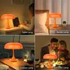 Luz de Noturna Recarregável Estilo Moderno Creme Lâmpada de Mesa Cogumelo Criativa Restaurante Hotel Quarto de Dormir Mesa de Cabeceira Toque Luz Ambiente Luz de Noturna