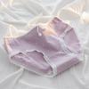 Ropa interior de algodón puro Taro morado dulce y linda para chica, calzoncillos a la cintura, entrepierna de cadera, ropa interior para mujer al por mayor
