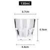 Copa octagonal para vino blanco acrílico copa octagonal plástico cerveza taza engrosada especificación de copa para KTV bar tienda de barbacoa