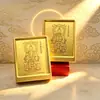 Peça de exibição de estátua dos Três Santos Taoístas de ouro 999 puro, ornamento de ouro Yuan Shi Ling Bao Dao Te Tai Yi Tian Zun para coleção e comemoração