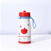 Taza aislada de acero inoxidable 316 tipo caricatura, gran capacidad, portátil para uso en exteriores, con asa y dos pajillas para beber, vaso de agua, vaso de leche, venta al por mayor