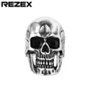 R0599-NK01 joyería de comercio exterior al por mayor personalidad retro punk anillo de titanio para hombre calavera
