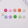 Accesorios para decoración de uñas con flores tridimensionales de loto de nieve simulado, piezas pequeñas de resina, flores de doble capa, aretes DIY, accesorios de uñas portátiles
