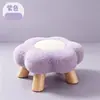 Taburete floral para uso doméstico, taburete bajo de moda para sala de estar, mesa de centro, sofá, banco pequeño lindo para niños, taburete para cambiarse los zapatos para la entrada del dormitorio