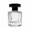 Frasco de Perfume Quadrado Multilado, Frasco de Vidro Reto de Alta Transparência com Tampa de Rosca de 15mm, Frasco de Embalagem de Perfume Vazio, Suporta Prova Personalizada