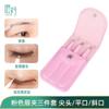 Pinzas para cejas de acero inoxidable juego de tres piezas 1.2 de grosor boca puntiaguda boca inclinada boca de cuchillo pinzas depiladoras de cejas pinzas depiladoras venta al por mayor