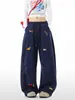 Pantalones Deportivos Anchos con Bordado de Cimitarra de Dachshund Americano para Hombres y Mujeres, Modernos de Hip-Hop, High Street, Frescos, Casuales