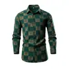 Transfronterizo 2025 Primavera Nuevo Moda Casual para Hombre Camisa de Color para Hombre Manga Larga Casual Tendencia Camisa con Estampado de Flores Chaqueta
