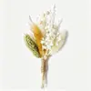 Mini buquê de flores secas transfronteiriço, lapela de casamento, flor eterna, presente de feriado, item decorativo, pequeno buquê de 14cm
