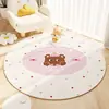 Tapete de Veludo Cristal para Casa de Um Ano, Tapete para Sala de Estar, Resistente a Manchas e Fácil de Cuidar, Cobertor Redondo para Quarto ao Lado da Cama, Tapete para Decoração de Aniversário