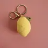 Nuevos Colgantes de Frutas Hechos a Mano de Ganchillo Estilo Verano, Llaveros de Hilo Tejido, Adornos Colgantes Exquisitos Terminados