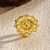 Anillo de Acero Inoxidable de Verano, Nuevo Estilo, Moda, Lujo Ligero, Irregular, Océano, Concha, Estrella de Mar, Abierto, Anillo de Alta Gama para Mujeres