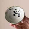 Copa maestra panda pintada a mano ceniza de planta copa individual copa de té kung fu copa individual de cerámica copa de té par linda