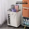 Cesta de roupas sujas com rodas estilo japonês Casa Oxford Pano Cesta de roupa suja Armazenamento de roupas Cesta de roupas sujas Cesta de armazenamento de tapete de ioga