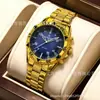 Reloj de Pulsera Popular para Hombre al Por Mayor de Fabricante Transfronterizo Correa de Acero Reloj de Cuarzo Cristal de Luz Azul a la Moda Reloj de Tres Ojos para Hombre