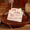 Tarjeta de felicitación estilo nuevo con sello dorado de buena suerte, Tarjeta universal para fiestas, Tarjeta de felicitación de Año Nuevo, Llega la buena suerte, Texto inspirador, Tarjeta pequeña, Bendiciones