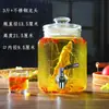 5 Botellas de Vidrio para Elaboración de Vino con Grifo, Botellas de Vino de Ginseng, Jarras de Vino, Barriles Domésticos para Elaboración de Vino, Contenedores Espesos Sellados para Elaboración de Vino