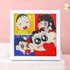Pintura de Diamantes 17*17 DIY Kidsren y Estudiantes Educativo Hecho a Mano Pintura de Diamantes Enmarcado Líneas Cachorro Dibujo Animado Genshin Venta al por Mayor