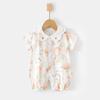 Body de Gaze de Verão com Manga Curta para Bebê, Roupa de Verão Ultra-fina 100% Algodão Hassel para Crianças, Roupa de Ar Condicionado para Crianças, Roupa para Engatinhar de Recém-nascido