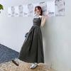 Vestido Suspensório Sem Mangas Elegante, Rejuvenescedor, Para o Dia a Dia, Estilo Francês, Temperamento Aristocrático, Justo ao Corpo, Peça Única Dropshipping para Mulheres