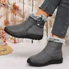 Zapatos de Algodón Invierno Nuevo Estilo Comercio Exterior Botas Largas Zapatos de Algodón al por Mayor Cálidos de Caña Alta Transfronterizos Botas de Algodón Tallas Grandes para Mujer Botas de Nieve