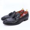 Mocasines de Borlas Hechos a Mano de Gama Alta con Estampado de Cocodrilo para Hombre, Calzado de Cuero Casual de Negocios de Venta Caliente Europeo y Americano, Zapatos de Cuero de Vaca para Hombre