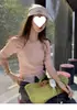 Hermoso [Nuevo Producto a las 8 PM del día 7] Chaleco Transparente Ligeramente Translúcido de Cuello Redondo Cardigan Protector Solar