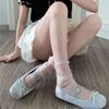 Calcetines de Verano Finos de Malla Transparente con Tira Fina Hueca Estilo Spice Girls Ballet de Tubo Medio