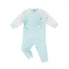 Roupas de Bebê para Primavera e Outono Veludo Macio Algodão Roupa Íntima Bordado Sem Costura Manga Raglan Roupas de Bebê Roupa Íntima Uso Duplo na Virilha