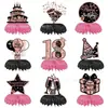 Novas Decorações de Colmeia Dourado Rosa da Amazon para Festa de Aniversário de Menina para Mesa de Aniversário de Um Ano e Adereços para Fotos