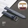 Reloj Hebilla Dorada con Correa de Piel de Vaca Genuina Puntada Sencilla Correa Unisex para Apple