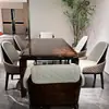 [Mesa de Comedor Bentley Bentley] Mesa y Sillas de Comedor de Madera Maciza de Lujo Accesible Italianas, Rectangular Una Mesa y Seis Sillas para Casas de Lujo y Villas