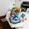 Decoración de Pastel de Cumpleaños de Dibujos Animados para Niños Transformación Autobot Adornos DIY Señal de Luz de Coche de Policía Señal de Carretera de Bloqueo de Carretera Inserto