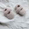 INS zapatos afelpados con forro polar para bebé niña estilo coreano zapatos de algodón cálidos de color sólido para bebé zapatos para niño pequeño invierno salida zapatos de princesa