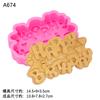 FELIZ ANIVERSÁRIO Carta Inglesa Ornamento Decorativo Acessórios Molde de silicone Molde de vela de aromaterapia