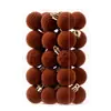 Nuevo producto transfronterizo: Decoraciones de Navidad - Set de 30 bolas de Navidad flocadas de lujo ligero de 3 cm, adornos para árbol de Navidad