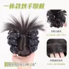 Horquilla de Lunares Perezosa, Peluca de Bola de Plumas de Pollo con Cola de Caballo Baja en la Parte Posterior de la Cabeza, Bolsa para Peluca Natural Esponjosa