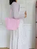 Bolso de mano de nailon simple estilo coreano, Bolso tipo cesta de gran capacidad, Bolso cubo ligero para el hombro o debajo del brazo para el día a día de las mujeres