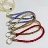 Cadena de Cuentas para Teléfono Móvil de Estilo Ins de Lujo Ligero a la Moda, Pulsera Pequeña Estilo Chanel, Llavero Cuadrado de Pedrería Corto de Alta Gama