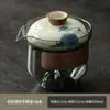 Taza de Té de Vidrio Roja con Tapa Olla Grande Individual No Caliente para una Persona Juego de Té Kung Fu Tetera de Color Bajo Esmalte