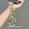 [Sonho de Borboleta Roxa] Corrente de Celular com Contas de Borboleta Roxa de Luxo Leve, Elegante de Indústria Pesada, Pingente de Bolsa Moderno e Versátil