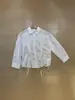 Design de comércio exterior senso de nicho chique top para meninas estilo fino 2026 novo cordão branco camisa de uniforme escolar